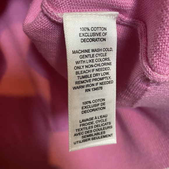 Vineyard Vines Women's Pink V-Neck Cotton Sweater Size XL Lightweight Sweater - Picture 7 of 7